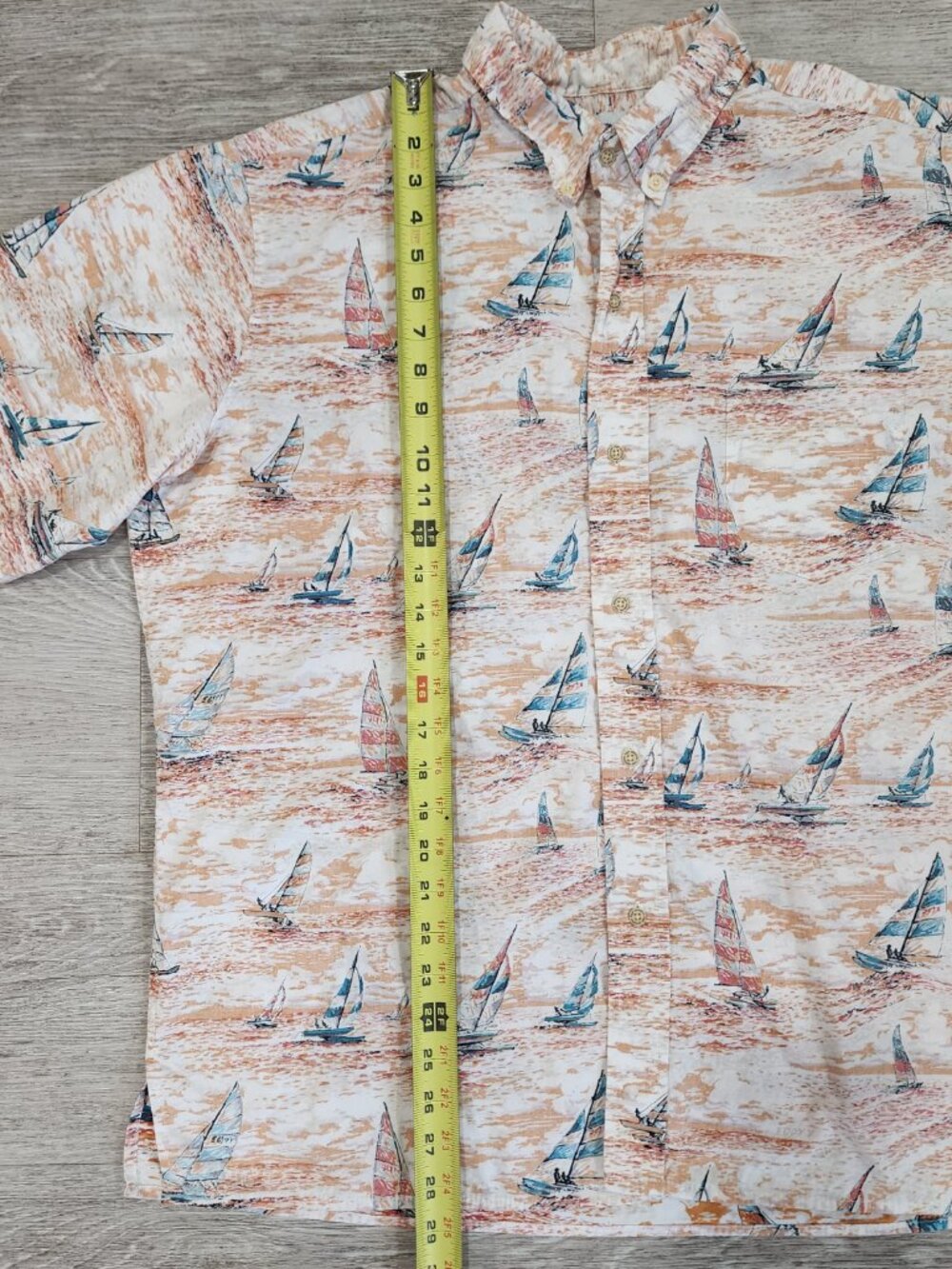 Reyn Spooner Hawaiian Short Sleeve Shirt Men's XL Vintage Yacht Beach - Picture 4 of 7